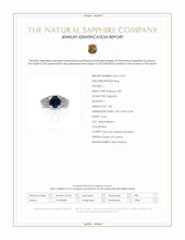 1.80 Ct. Blue Sapphire Antique Style Ring, Platinum 950 Scan Report