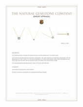 7.80 Ct. Blue Aquamarine Bezel Necklace, 14K Yellow Gold Appraisal
