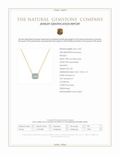 7.80 Ct. Blue Aquamarine Bezel Necklace, 14K Yellow Gold Scan Report