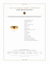 0.82 Ct. Ruby and Natural Diamond Pave Ring, 18K Yellow Gold Scan Report