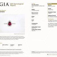 1.58 Ct. Ruby and Natural Diamond Pave Ring, 18K White Gold Scan Report