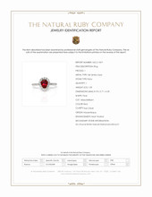 1.58 Ct. Ruby and Natural Diamond Pave Ring, 18K White Gold Scan Report