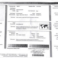 1.52 Ct. Ruby and Natural Diamond Three Stone Ring, Platinum 950 Scan Report
