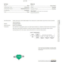 2.62 Ct.Tw.Total Carat Weight Emerald and Natural Diamond Three Stone Ring, Platinum 950 Scan Report