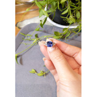 2.73 Ct. Violet Tanzanite and Natural Diamond Accent Stones Ring, 14K Rose Gold Life Style
