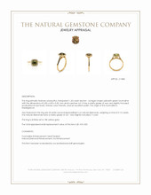 1.43 Ct. Yellowish Green Tourmaline and Natural Diamond Pave Ring, 18K Yellow Gold Appraisal