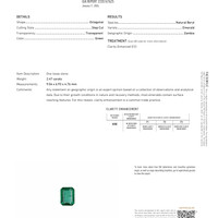 2.47 Ct. Emerald and Natural Diamond Three Stone Ring, 18K Yellow Gold Pdf