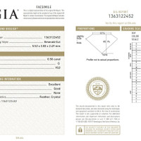 2.47 Ct. Emerald and Natural Diamond Three Stone Ring, 18K Yellow Gold Scan Report