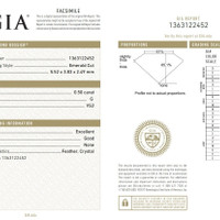 2.47 Ct. Emerald and Natural Diamond Three Stone Ring, 18K Yellow Gold Scan Report