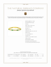1.96&nbsp;Ct.Tw.Total Carat Weight Emerald and Natural Diamond Tennis/Line Bracelet, 14K Yellow Gold Scan Report