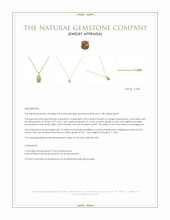 2.00 Ct. Watermelon Tourmaline and Natural Diamond Pave Pendant, 18K Yellow Gold Appraisal