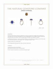 2.96 Ct. Blue Tanzanite and Natural Diamond Pave Ring, 18K White Gold Appraisal
