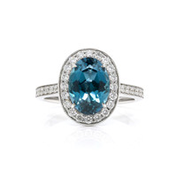 4.03 Ct. Topaz 18K White Gold ring