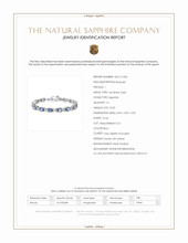 10.50 Ct.Tw.Total Carat Weight Blue Sapphire and Natural Diamond Tennis/Line Bracelet, 14K White Gold Scan Report