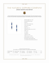 1.70 Ct.Tw.Total Carat Weight Blue Sapphire and Natural Diamond Drops Earrings, 18K White Gold Scan Report