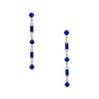 0.80 Ct.Tw. Sapphire 18K White Gold earring