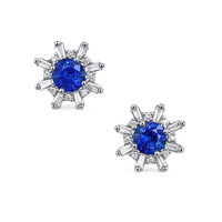 1.66 Ct.Tw. Sapphire 18K White Gold earring