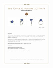 9.19 Ct. Blue Sapphire and Natural Diamond Pave Ring, Platinum 950 Appraisal