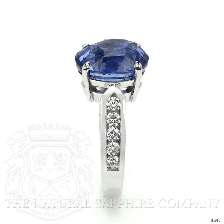 9.19 Ct. Blue Sapphire and Natural Diamond Pave Ring, Platinum 950