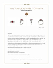 1.72 Ct. Ruby and Natural Diamond Pave Ring, 18K White Gold Appraisal