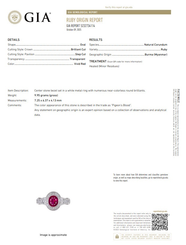 1.72 Ct. Ruby and Natural Diamond Pave Ring, 18K White Gold