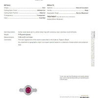 1.72 Ct. Ruby and Natural Diamond Pave Ring, 18K White Gold Scan Report