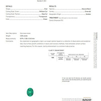 2.00 Ct. Emerald and Natural Diamond Pave Ring, 18K White Gold Scan Report
