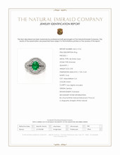 2.00 Ct. Emerald and Natural Diamond Pave Ring, 18K White Gold Scan Report