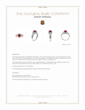 1.35 Ct. Ruby and Natural Diamond Pave Ring, 14K White Gold Appraisal