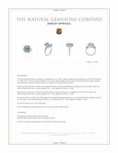 4.01 Ct. Blue Aquamarine and Natural Diamond Pave Ring, 18K White Gold Appraisal