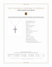 1.16 Ct. Pink Sapphire and Natural Diamond Pave Pendant, 14K White Gold Scan Report