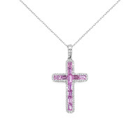 1.16 Ct. Sapphire 14K White Gold pendant