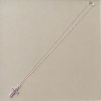 1.16 Ct. Pink Sapphire and Natural Diamond Pave Pendant, 14K White Gold Image