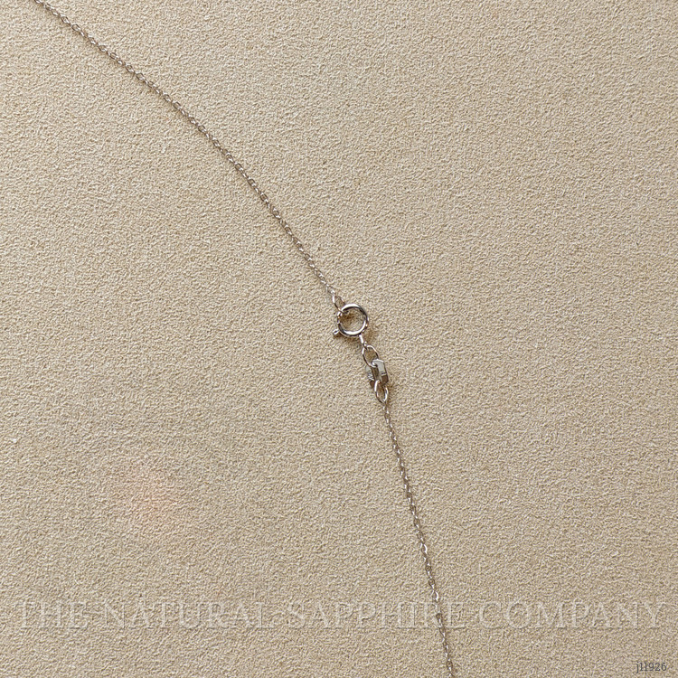 1.16 Ct. Pink Sapphire and Natural Diamond Pave Pendant, 14K White Gold