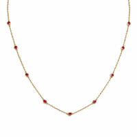0.66 Ct. Ruby 14K Yellow Gold necklace
