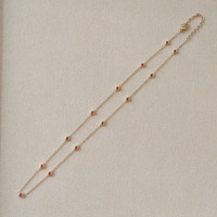 0.66 Ct. Ruby Bezel Necklace, 14K Yellow Gold Image