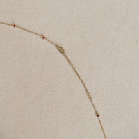 0.66 Ct. Ruby Bezel Necklace, 14K Yellow Gold Image