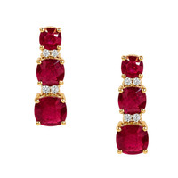 2.16 Ct.Tw. Ruby 14K Yellow Gold earring