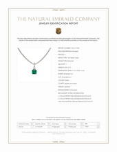 3.76 Ct. Emerald and Natural Diamond Pave Pendant, 14K White Gold Scan Report