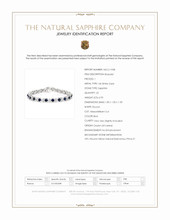 6.93 Ct.Tw.Total Carat Weight Blue Sapphire and Yellow Natural Diamond Pave Bracelet, 14K White Gold Scan Report