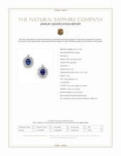 4.09 Ct.Tw.Total Carat Weight Blue Sapphire and Yellow Natural Diamond Studs Earrings, 14K White Gold Scan Report