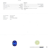 6.06 Ct. Blue Sapphire and Natural Diamond Pave Ring, Platinum 950 Scan Report