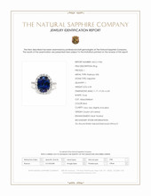 6.06 Ct. Blue Sapphire and Natural Diamond Pave Ring, Platinum 950 Scan Report