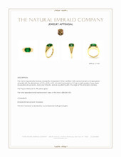 3.85 Ct. Emerald Men's Ring, 18K Yellow Gold Appraisal