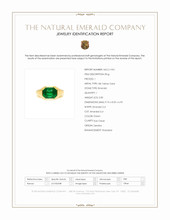 3.85 Ct. Emerald Men's Ring, 18K Yellow Gold Scan Report