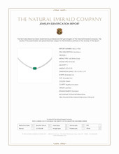 0.93 Ct. Emerald and Natural Diamond Tennis/Riviere Necklace, 14K White Gold Scan Report