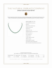 12.68 Ct. Emerald and Natural Diamond Pave Necklace, 14K White Gold Scan Report