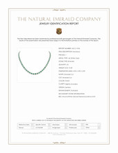 12.68 Ct. Emerald and Natural Diamond Pave Necklace, 14K White Gold Scan Report