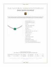 2.51 Ct. Emerald and Natural Diamond Pave Necklace, 14K White Gold Scan Report
