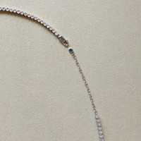 2.51 Ct. Emerald and Natural Diamond Pave Necklace, 14K White Gold Image